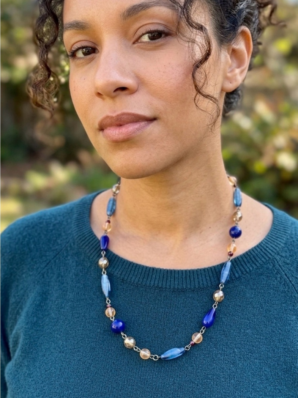 Sabika Blue Multi Bead Necklace From 2010